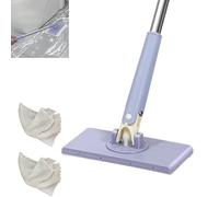 Mini Mocio Con Cambio Automatico, Multifunzione Mocio Piatto Rotante Automatic Cloth Changing, Per La Pulizia Della Casa Con (Mop + clip + 2*Panno)