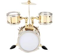 Mini modello di batteria, replica del modello di strumento musicale, ornamento in ottone, scultura in miniatura, accessori per la casa, decorazione da scrivania, con custodia, per musicisti,