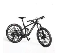 Mini modello di bicicletta, modello di bici da dito, in scala 1:8, in lega pressofuso, da collezione, idea regalo, giocattolo simulato per mountain bike, ornamento per casa e ufficio (nero)