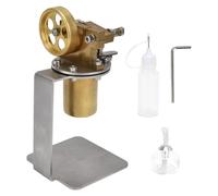 Mini modello di motore a vapore, modello di motore Stirling meccanico da tavolo, materiale in ferro, kit di motori Stirling portatili con bottiglia trasparente, ispira la curiosità