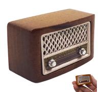 Mini modello di radio classica in scala 1:12, squisito ornamento accessorio per la decorazione di mobili per case delle bambole in miniatura