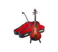 Mini modello di violino in legno, modello di violino in miniatura in legno, mini strumento musicale violino e mini con custodia modello, set