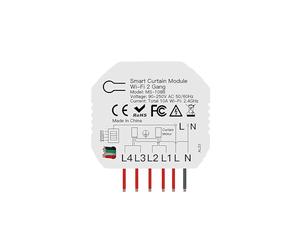 Mini Modulo Tapparelle Smart, WiFi 2.4GHz +Bluetooth Mesh, 2 Canali, APP TUYA Smart Life, Compatibile Con Alexa Google, 500W 2A, AC 90-250V 50/60Hz, 52x47x18mm, IP20