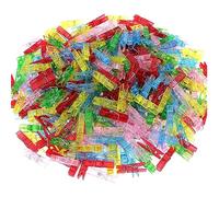 Mini Mollette da Bucato,100 PCS Colorato Piccole Clip Fotografiche Pioli per Foto in Plastica Mollette Bucato per Artigianato Artistico Decorazione Matrimoni per Feste Fai-da-te 3 * 25 mm