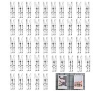 Mini Mollette da Bucato,100 PCS Trasparenti Piccole Clip Fotografiche Pioli per Foto in Plastica Mollette Bucato per Artigianato Artistico Decorazione Matrimoni per Feste Fai-da-te 3 * 25 mm