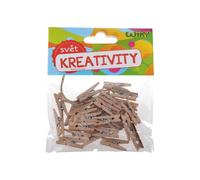 Mini mollette di legno colorate con spago