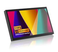 Mini Monitor da 10 Pollici, Mini Schermo HD IPS 1024×600 con Altoparlanti Integrati/Ingresso HDMI/VGA/AV per PC, TV, DVD, CCTV, Raspberry Pi