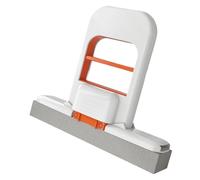 Mini Mop, Self-Squeeze Desktop Duster, Compact Cleaning Tool, Multi Mop Head, Space-Saving Cleaner for Small Spaces, Tile, Hardwood Floor, Mirror, Dorm, Apartment, Orange and Black