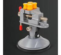 Mini morsa da banco per la creazione di gioielli, piccolo morsetto da tavolo con base a ventosa, morsa rotante a 360° in lega di alluminio per hobbistica, leggera e (con viti)
