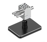 Mini morsa da tavolo regolabile con rotazione a 360 gradi e morsetto staccabile per hobby e uso professionale in elettronica, gioielli e modellismo