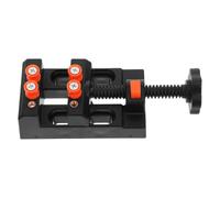 Mini Morsa Portatile con Base a Otto Fori e Doppia vite | Ganasce Parallele, Pressione Uniforme, Plastico Nero, per Modellismo e Gioielleria