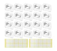 Mini morsetti luminosi - Set da 1 pollice | Clip trasparenti ABS - Organizzatore cavi 20 pezzi adatto per fili luminosi per studi a casa, ufficio ed eventi all'aperto