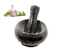 MINI MORTAIO CON PESTELLO IN MARMO SCURO DIAMETRO INTERNO 65 mm