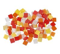 Mini Mosaic, size 5x5 mm, red/orange harmony, 25g