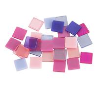 Mini mosaico, dimensioni 10 x 10 mm, armonia viola/rosa, 25 g