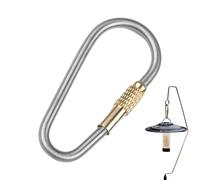 Mini moschettone con chiusura - Portachiavi con ghiera a vite in lega di titanio, clip sicura a connessione rapida per l'organizzazione delle chiavi | Attrezzatura da esterno compatta per zaini da via