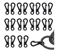 Mini Moschettone Gancio SF Snap Fibbia Zaino a Molla Fermagli per Paracord Campeggio Arrampicata Escursionismo Portachiavi Outdoor (20 Pezzi Nero)