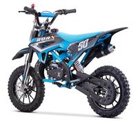 Mini Moto Cross ROAN-RXF 49CC (4,5 CV), blu, bambini dai 5 ai 10 anni