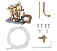 Mini motore a vapore L2, motore a vapore in linea a doppio cilindro oscillante retrò per modelli di barche da 40 cm, kit di modellini meccanici educativi (senza caldaia)