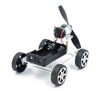 Mini motore auto fai da te Kit con ventola eliche, elettrico 130 motore vento auto scienza esperimento Kit, bisogno di assemblare