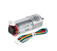 mini-motore di rallentamento, GM25 370 Motore con ingranaggi CC 6V/12V/24V Encoder in metallo Velocità multiple 25mm(6v,27rpm)