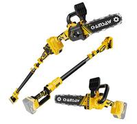 Mini motosega 2 in 1 con pulsante alto, mini motosega a batteria compatibile con batteria Dewalt da 18 V 20 V, motore senza spazzole, potatura telescopico elettrico, con 9 inclinazioni, sega elettrica