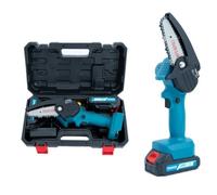 Mini motosega a batteria 2 Batterie Elettrosega elettrica tagliarami + valigia