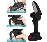MINI MOTOSEGA 1 BATTERIA 48V 4POLLICI ELETTROSEGA TAGLIARAMI