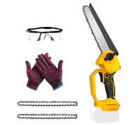 Mini motosega a batteria da 8 pollici, compatibile con Dewalt 20 V 18 V (senza batteria), sega elettrica senza spazzole, piccola catena per motosega, serratura di sicurezza, olio automatico, sega a