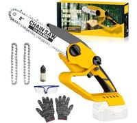 Mini Motosega a Batteria da 8 Pollici per Dewalt 20V(senza batteria), Elettrica Sega a Batteria per Potatura Con Pompetta Olio e Blocco di Sicurezza per il Taglio del Legno e Giardini