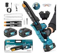 Mini Motosega a Batteria per Potatura, 8 Pollici/20cm Sega a Batteria con 2x 20V/4000mAh, 1300W Motore Brushless, Lubrificazione Automatica, 2x Motosega Elettrica per Giardinaggio