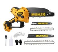 Mini motosega compatibile con batteria Dewalt 20 V max, mini motosega a batteria da 8 pollici e 6 pollici, motosega a batteria 2 in 1, motore in puro rame da 1000 W, velocità della catena 4,6 m/s, per