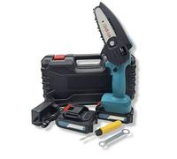 Mini motosega con valigetta +2 Batterie Elettrosega elettrica tagliarami NEW