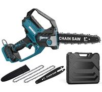 Mini motosega da 20,3 cm, compatibile con batteria makita da 18 V, auto-oliatore, motosega senza spazzole da 15,2 e 20,3 cm, mini motosega a batteria per tagliare il legno, tagliare alberi (solo