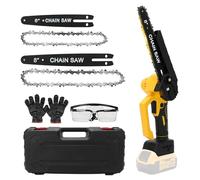 Mini Motosega da 6 e 8 pollici, compatibile con Dewalt 18 V, 20 V batteria, motosega elettrica senza spazzole con 4 catene, lubrificazione automatica, sega a mano, sega per ramo, taglio legno