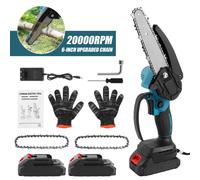 Mini motosega da 6 pollici potente sega elettrica portatile ricaricabile a batteria alimentata da batterie da 21 V adatta per Makita 18 V CRIMSON