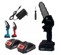 MINI MOTOSEGA DOPPIA BATTERIA 48V CATENA ACCIAIO 4m SET VALIGETTA