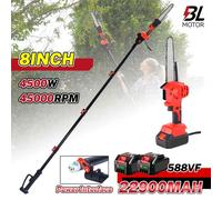 Mini motosega e potatrice 2 in 1 Potatore persico da 4500 W Motosega telescopica da 8 pollici 180 ° Sega elettrica per taglio rami elettrici con testa inclinabile