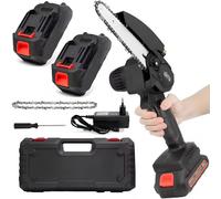 Mini Motosega Elettrica con Doppia Batteria Sega Portatile per Potatura con Accessori