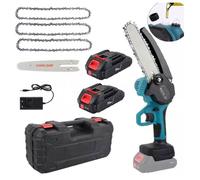 Mini Motosega - Sega a Catena Elettrica Portatile con 2 Batterie 88W e Barre I