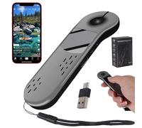 Mini mouse Bluetooth, BT5.3 + 2,4 G + USB-C, tre modalità + touchpad, portatile 4 in 1, mouse portatile Air Mouse Presenter, scorrimento per dita senza fili per TikTok Pad Phone, grigio