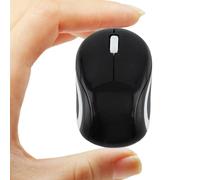 Mini mouse wireless carino per computer portatile, tascabile, compatto, da viaggio, USB, 3 pulsanti, 1600 DPI, mouse senza fili, per PC, notebook, MacBook, regalo per bambini e ragazze (nero)