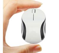 Mini mouse wireless carino per computer portatile, tascabile, compatto, da viaggio, USB, 3 pulsanti, 1600 DPI, mouse senza fili, per PC, notebook, MacBook, regalo per bambini e ragazze (bianco)