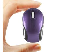 Mini mouse wireless carino per computer portatile, tascabile, compatto, da viaggio, USB, 3 pulsanti, 1600 DPI, mouse senza fili, per PC, notebook, MacBook, regalo per bambini e ragazze (viola)
