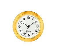 Mini movimento al quarzo, lunetta da 30,5 mm, quadrante bianco, cassa in metallo, arabo/oro,