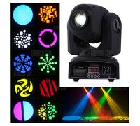 MINI MOVING HEAD LED SPOT 30W CREE GOBOS DMX SOUND DJ EFFETTI LUCE DISCO PARTY