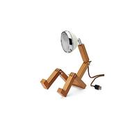 Piffany Mini Mr. Wattson Lampada da Tavolo a LED, Design Elegante e minimale, Lega di Alta qualità a Legno di Frassino - Vintage White