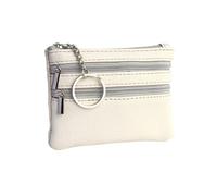 Mini Multi-Color PU Leather Small Coin Purse Light Top Layer Pelle bovina Zipper Key Case Solido Colore moneta sciolto Money Bag, Colore: beige, Taglia unica