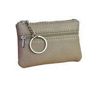 Mini Multi-Color PU Leather Small Coin Purse Light Top Layer Pelle bovina Zipper Key Case Solido Colore moneta sciolto Money Bag, A cammello., Taglia unica
