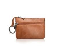 Mini Multi-colore del Cuoio Genuino Piccola Borsa Della Moneta Luce Strato Superiore Della Pelle Bovina Cerniera Caso Chiave Solido Moneta, Marrone 2, Taglia unica